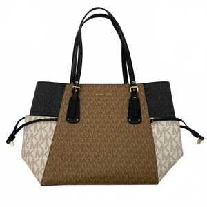 Michael Kors Brown/Black Voyager Tote | Leather East/West Bag OS